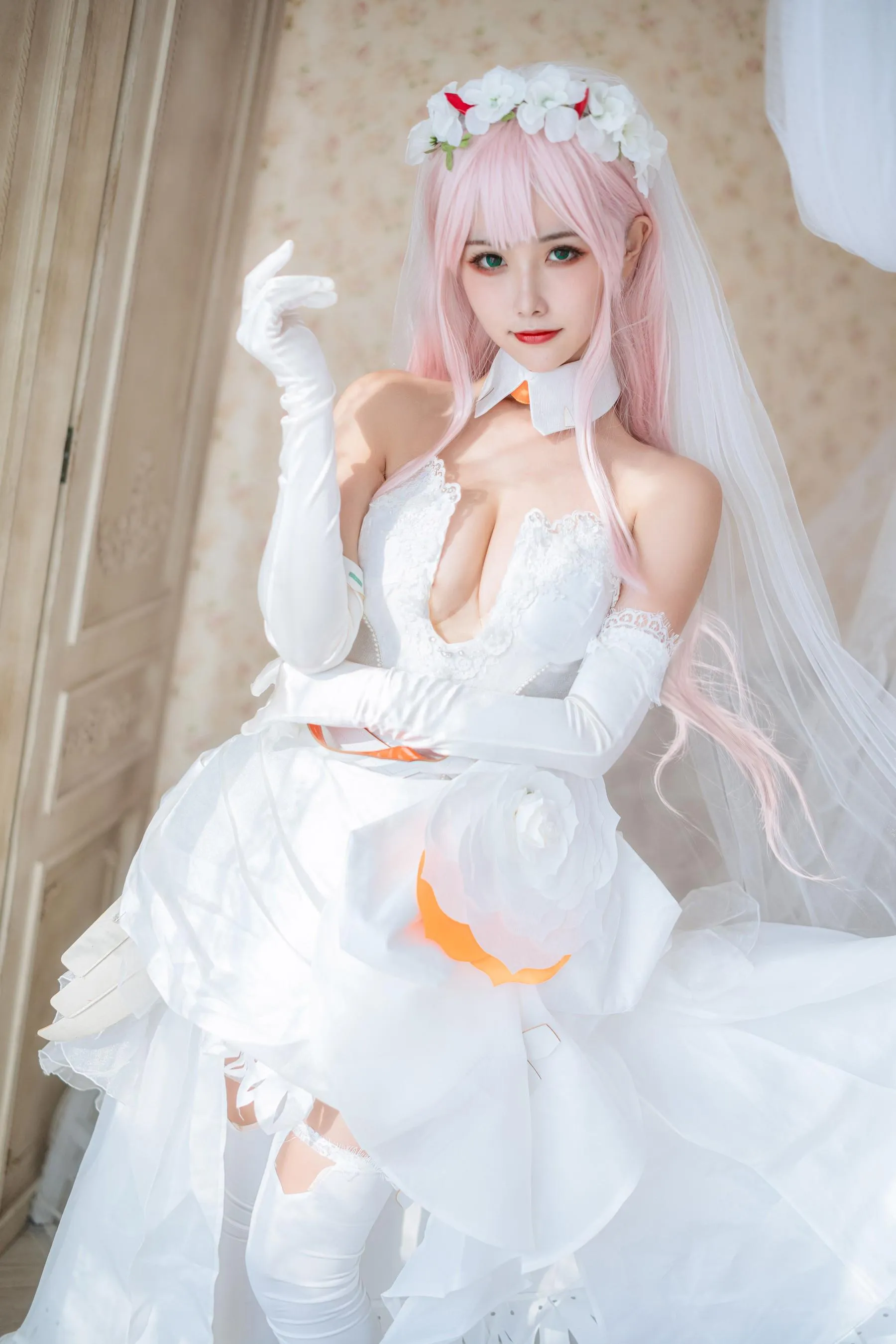 Momoko葵葵 – NO.36 DARLING in the FRANXX 02 泳装 兔女郎花嫁 [61P]插图6